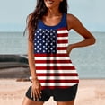 thumbnail image 4 of Fartey American Flag Tankini Swimsuits for Wome Tummy Control Two Piece Bathing Suit 2025 Swim Tops with Shorts Lightweight Breathable Beach Vacation Swimwear Red S-2XL, 4 of 6