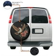 thumbnail image 4 of KAKALAD Flying Bird Roses Embroidery Spare Tire Cover Universal Vehicle Accessories Buckle Car Tools 17”in, 4 of 6