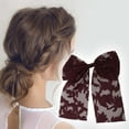 thumbnail image 2 of Unique Bargains 1 Pc Elegant Flower Bow Ribbon Hair Clips Wine Red, 2 of 5