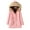 Pink, variant on LEAVINGSUO Winter Coats for Women Womens Tops Plus Womens Warm Long Coat Hoodies Jacket Slim Winter Parkas Outwear Tops with Pockets