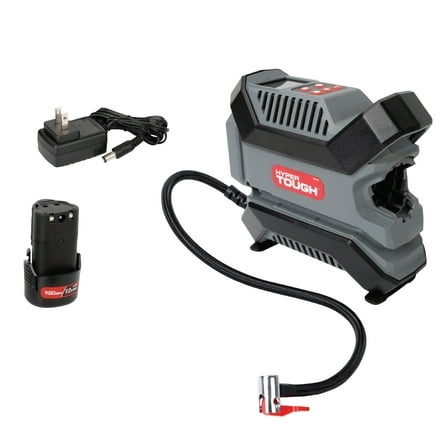 Hyper Tough, 12-Volt, Cordless Digital Inflator with Battery and Charger