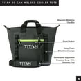 thumbnail image 6 of Titan by Arctic Zone 30 Can, 20 Quart Welded Insulated Cooler Tote with Waterproof Exterior, Black, 6 of 15