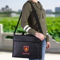 thumbnail image 4 of Fireproof Bag Double Sided Waterproof Lightweight With Handle Protect Lipo Battery Money Documents, 4 of 8