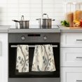 thumbnail image 4 of Yayeee 2 Pack Hand Towels for Bathroom 100% Cotton 16" x 28" Soft Absorbent Kitchen Towel, Beige Birds, 4 of 7