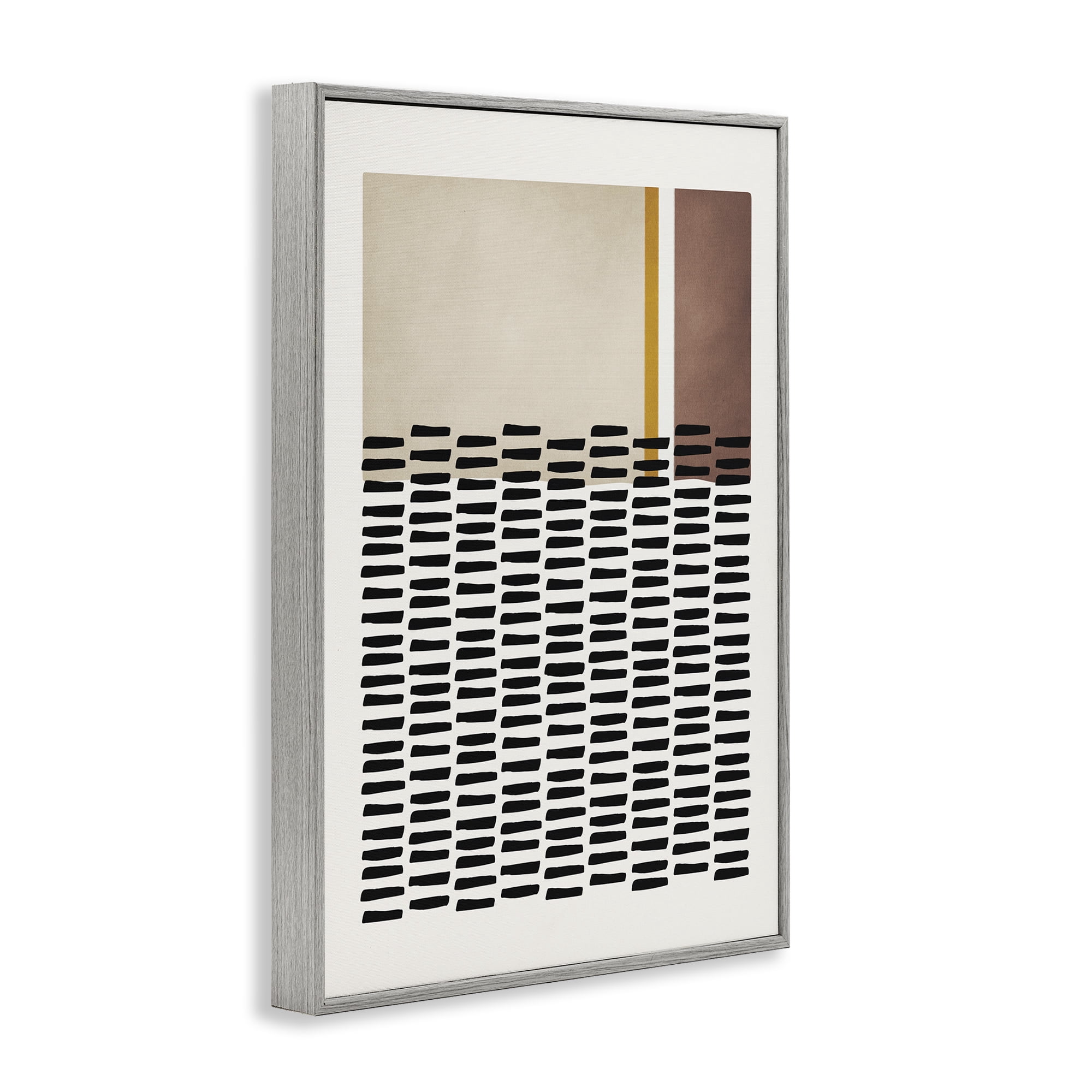 Stupell Industries Cosby Street Patterned Abstract Painting Gray Framed Art Print Wall Art, 16 x 24