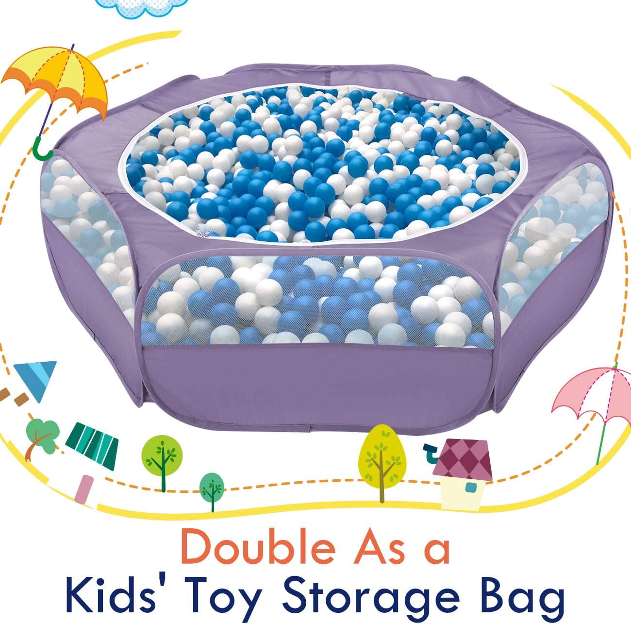 Pawaboo Small Animals Playpen, Breathable & Waterproof Small Pet Cage Tent with Zippered Cover, Portable Outdoor Yard Fence for Kitten/Puppy/Guinea Pig/Rabbits/Hamster/Chinchillas, Purple