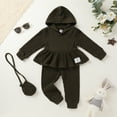 thumbnail image 2 of Happy Town Toddler Girl Sweatsuits Pullover Hoodie Shirt Long Pants With Bag Fall Winter Outfit for Girl 1-5T, 2 of 9