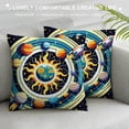 thumbnail image 3 of Bciig Solar System Planets Rocket Ship Graphic Decorative Cushion Cover for Home - 1PC Men Women Boy Girl Room Pillow Cover 24x24in, 3 of 5