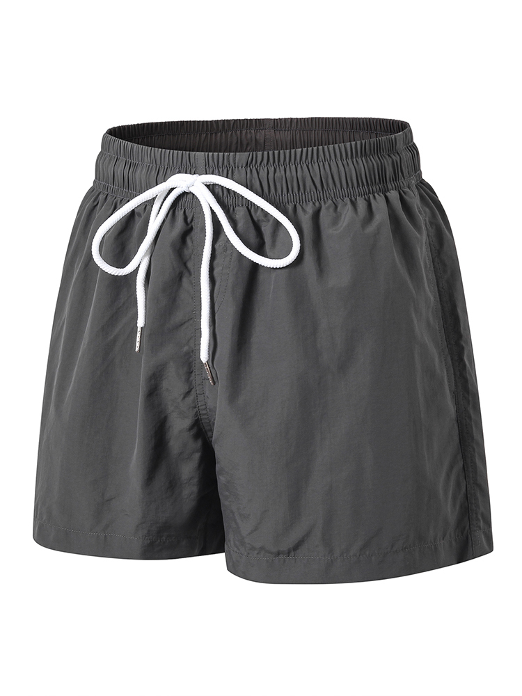 Outdoor Shorts Forthery Summer Sport Pure Color Bandage Casual Loose Sweatpants Drawstring Shorts Pants for Men