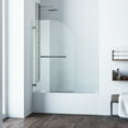 thumbnail image 2 of VIGO Orion 34 in. W x 58 in. H Hinged Frameless Tub Door in Stainless Steel with 5/16 in. (8mm) Clear Glass, 2 of 13