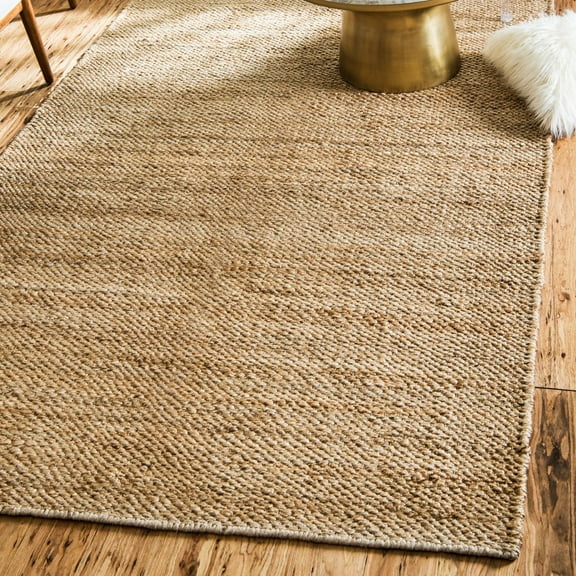 Unique Loom Chunky Jute Collection Area Rug - Amanda (8' x 10' Rectangle Natural)