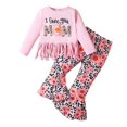 thumbnail image 1 of Gibobby Conjunto de Bebé A Niño Conjunto de ropa informal de dos piezas con estampado Floral y de manga larga para Niñass pequeñas(Rosa, 5-6 Años ), 1 of 5
