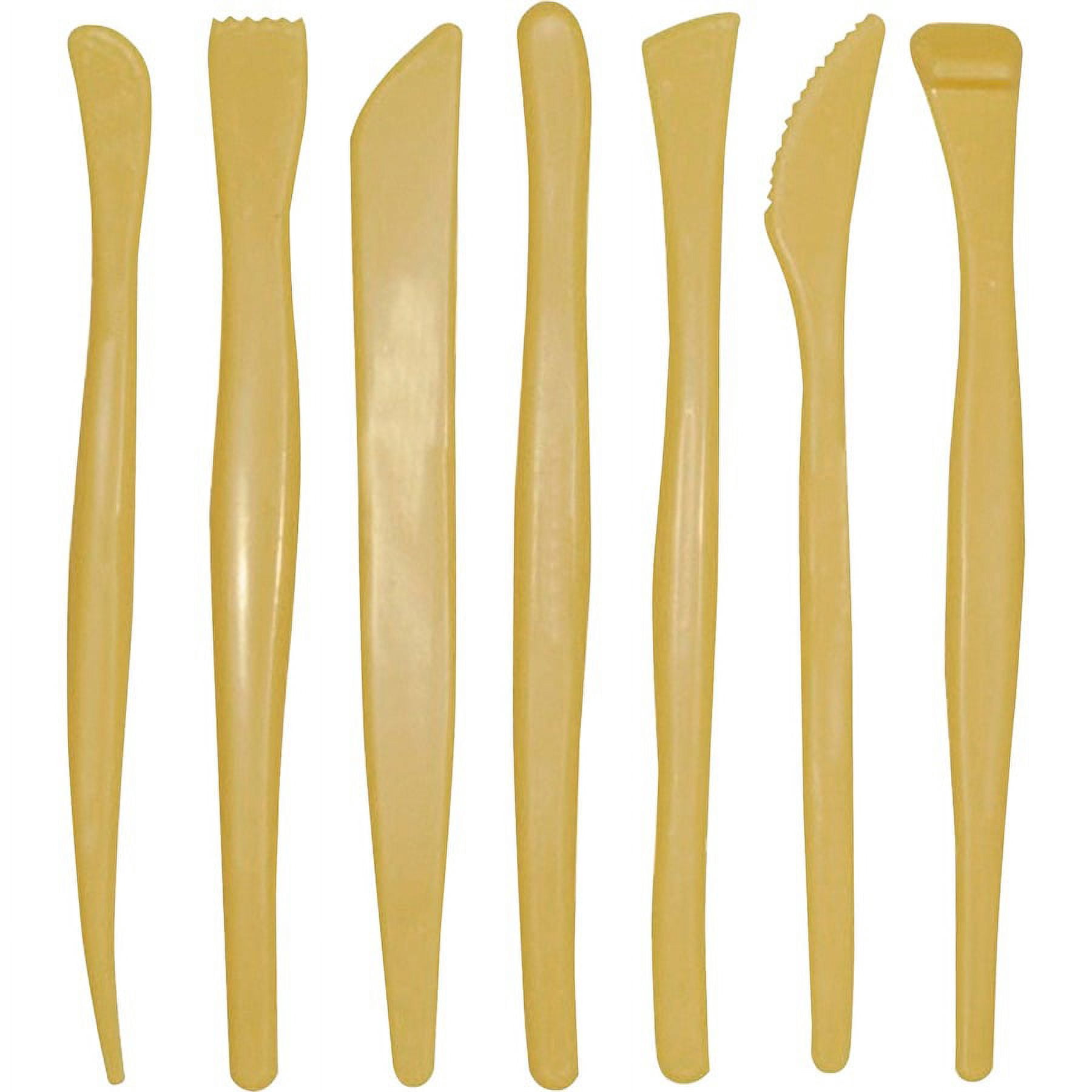 Creativity Street Plastic Modeling Tools Assortment - Modelling Clay, Modeling Dough - 4"Height x 6"Length - 6 / Set - Yellow - Plastic | Bundle of 2 Sets