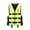 A003- Style C, variant on Fluorescent Green Adult Life Vest with Reflective Strips, Lightweight Flotation Device for Kayaking Fishing, Water Travel Gear