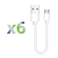 thumbnail image 1 of Exian Micro USB Short Cable 0.21M(8.5") White 6/Pkg, 1 of 1