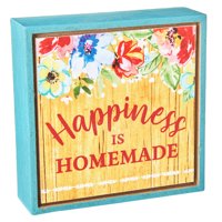The Pioneer Woman Happiness is Homemade Box Sign, 4" x 4"