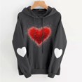 thumbnail image 3 of TKLPEHG Womens Hoodies Valentines Day Sweatshirt Heart Printed Hooded Sweatshirt Long Sleeve Hoodies Comfy Pullover with Pocket (Dark Gray,XL), 3 of 4