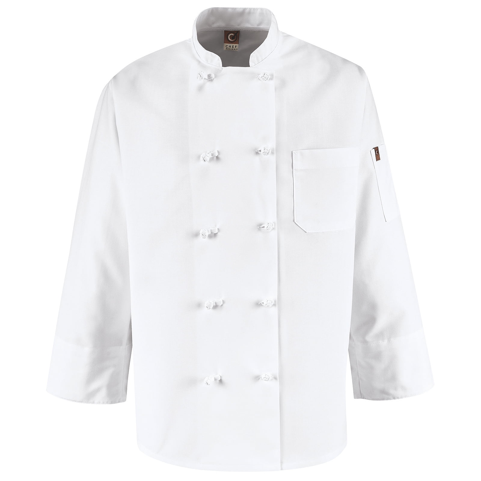 Chef Designs Men's Eight Pearl Button Chef Coat White 5X-Large Free Shipping 