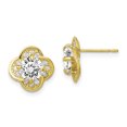 thumbnail image 1 of 10k Yellow Gold Cubic Zirconia Cz Stud Earrings, 1 of 6