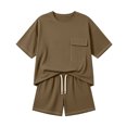 thumbnail image 6 of Maqroz Womens Plus Size Two Piece Lounge Sets Short Sleeve Crewneck Pullover T-Shirts Elastic Waist Shorts Casual Matching Outfits Breathable Sweatsuits Flowy Clothes, 6 of 6