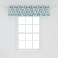 thumbnail image 2 of Ambesonne Muted Colors Valance Pack of 2, Stair Stripes, 54"X12", Cadet Blue and White, 2 of 4