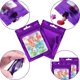 thumbnail image 4 of KAIYANG 100 piezas de bolsa de mylar reutilizable con sello hermético para joyas (12 x 20 cm, negra) 12 cm x 20 cm morado, 4 of 5