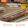 thumbnail image 2 of VEVOR Rail Mill Guide System, 9 ft Milling Guide, 4 Crossbar Kits Chainsaw Mill Rail Guide, Aluminum Adjustable Saw Mill Rail System Work with Chainsaw Mills for Builders and Woodworkers, 2 of 9