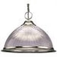 thumbnail image 2 of Glass Dome Pendant Ceiling Fixture, Maximum One 60 Watt Incandescent Medium Base Bulb, Brushed Nickel, 2 of 2