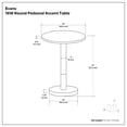 thumbnail image 4 of Simpli Home Evans 16 inch Wide Modern Side Table in White Genuine Marble and Black/Gold Iron, 4 of 5