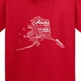 thumbnail image 4 of Inktastic Alaska Word Salad State Outline Youth T-Shirt, 4 of 5