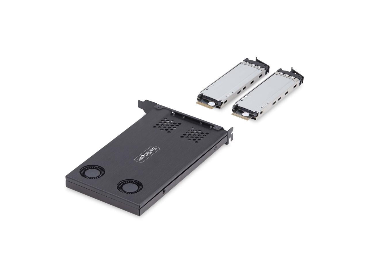 StarTech Dual-Bay M.2 NVMe SSD to PCIe x8 Removable Mobile Rack  2M2-REMOVABLE-PCIE