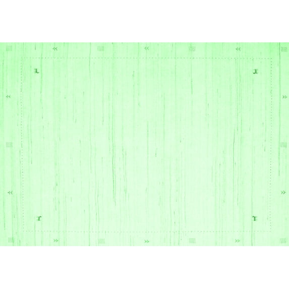 Ahgly Company Indoor Rectangle Solid Emerald Green Modern Area Rugs, 5' x 7'
