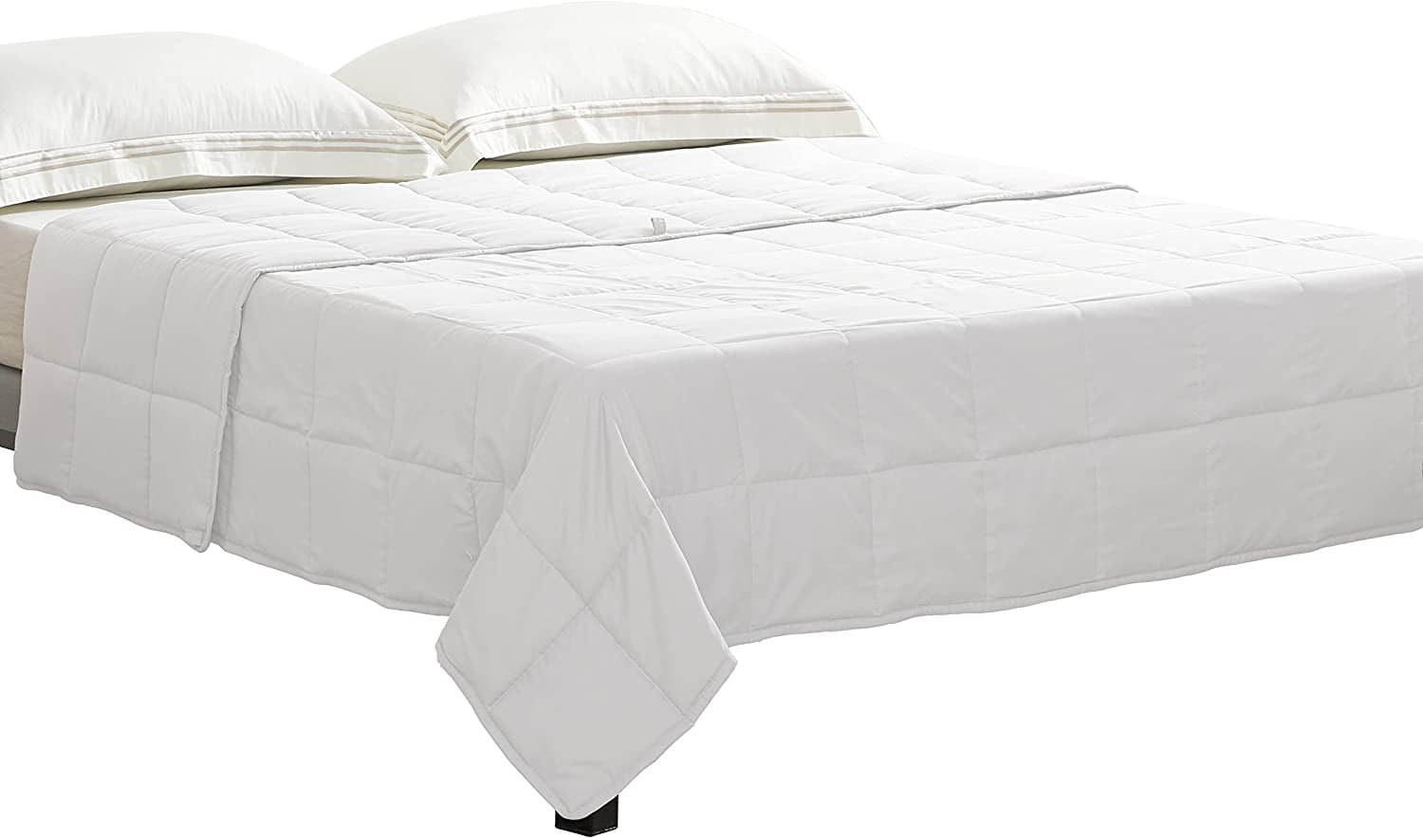 Exclusivo Mezcla White Weighted Blanket (60"x80" 22lbs),7Layer Twin Size Heavy Blanket with