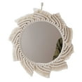 thumbnail image 5 of FRCOLOR Nordic Style Decorative Wall Mirror with Cotton Rope in Assorted Colors for Home Decor 7.9 Inches, 5 of 8