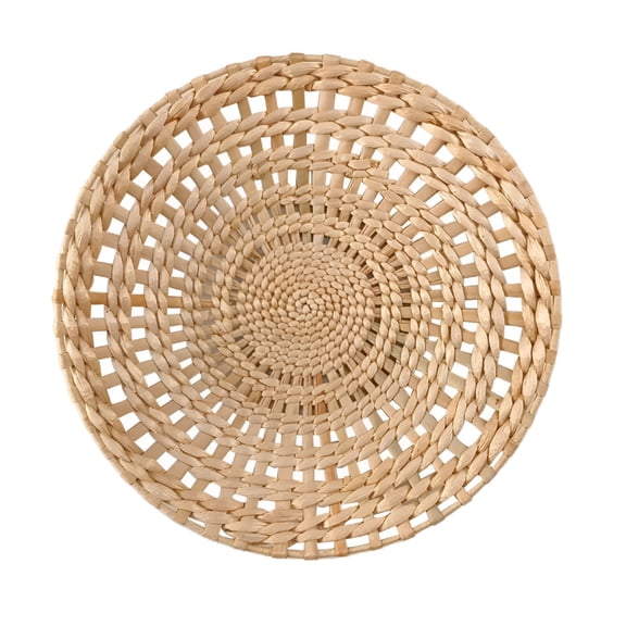 XIBUFE 2026 New Wall Basket Decor Boho Wall Hanging Decor Rattan Wall Decor Flat Round Wicker Woven Macrame Tapestry Wall Basket Serving Tray Art Handmade Set for Room Bedroom Living Room