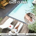 thumbnail image 4 of VUNATE Outdoor Rug Carpet 5'x8' Waterproof Reversible Patio Rug Portable Modern Abstract Indoor Outdoor Rug Plastic Straw Rug for RV Camping Garden Picnic Deck Backyard Porch Decor Beige and Brown, 4 of 8