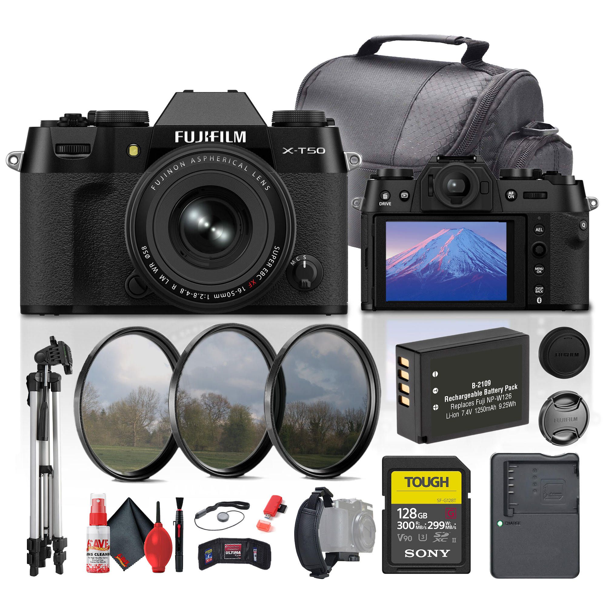 FUJIFILM X100VI Digital Camera (Black) - 7PC Accessory Bundle