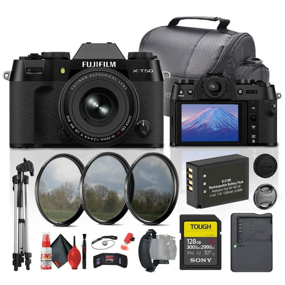 Fujifilm X-T50 Mirrorless Camera with XF 16-50mm f/2.8-4.8 Lens (Black) Bundle
