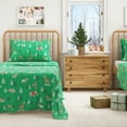 thumbnail image 5 of Great Bay Home Christmas Flannel Sheet Set - 100% Turkish Cotton - Double Brushed - King, Safari Animal Christmas, 5 of 6