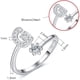 thumbnail image 2 of Anillo con letras para mujer, Plata de Ley 925, abierto, ajustable, con letras AZ, joyería con caja de regalo, 2 of 4
