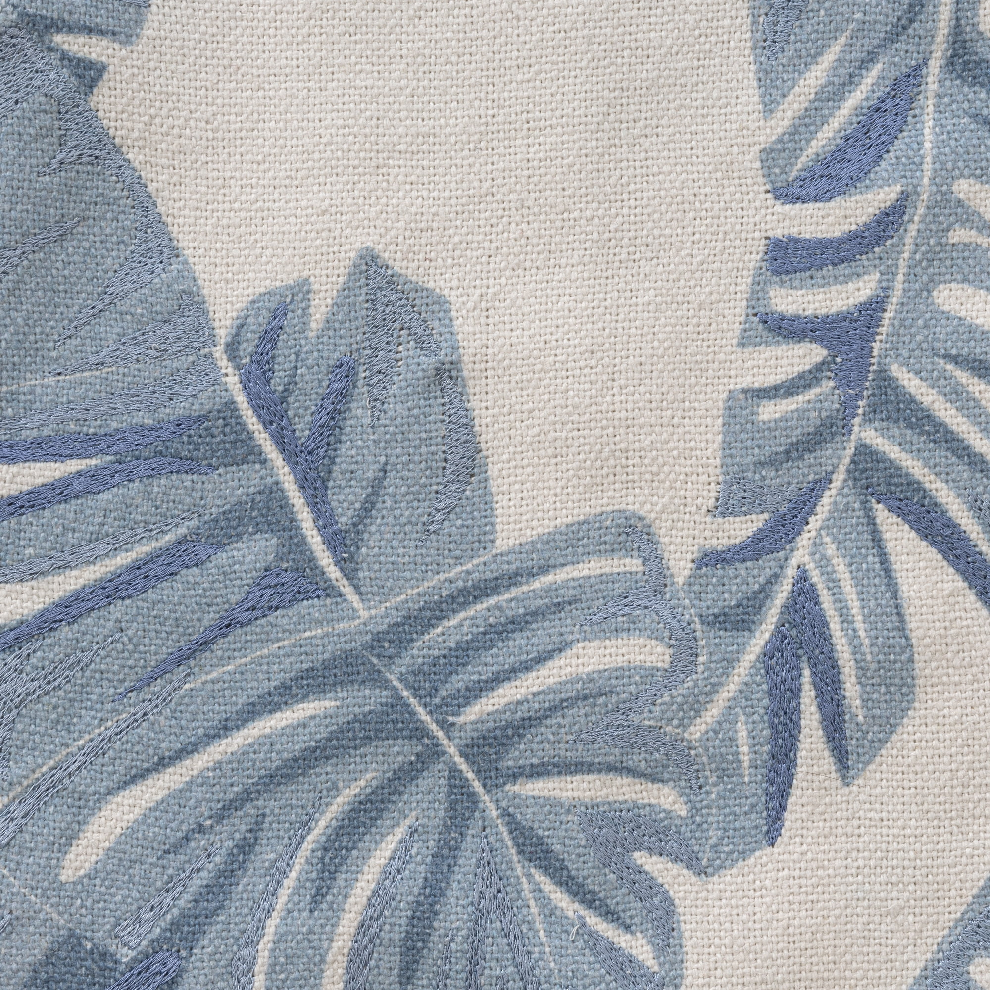 Harlow Hill Camden 20" x 20" Blue/Ivory Floral Cotton Adult Decorative Throw Pillow