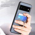 thumbnail image 6 of Carbon Fiber Patterned Case for Google Pixel 6, Wallet case with [360°Rotation Ring Kickstand] Credit Card Holder,PU Leather Shockproof Cover Women Men for Google Pixel 6, Blue, 6 of 8