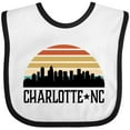 thumbnail image 3 of Inktastic Charlotte North Carolina Skyline Boys or Girls Baby Bib, 3 of 4