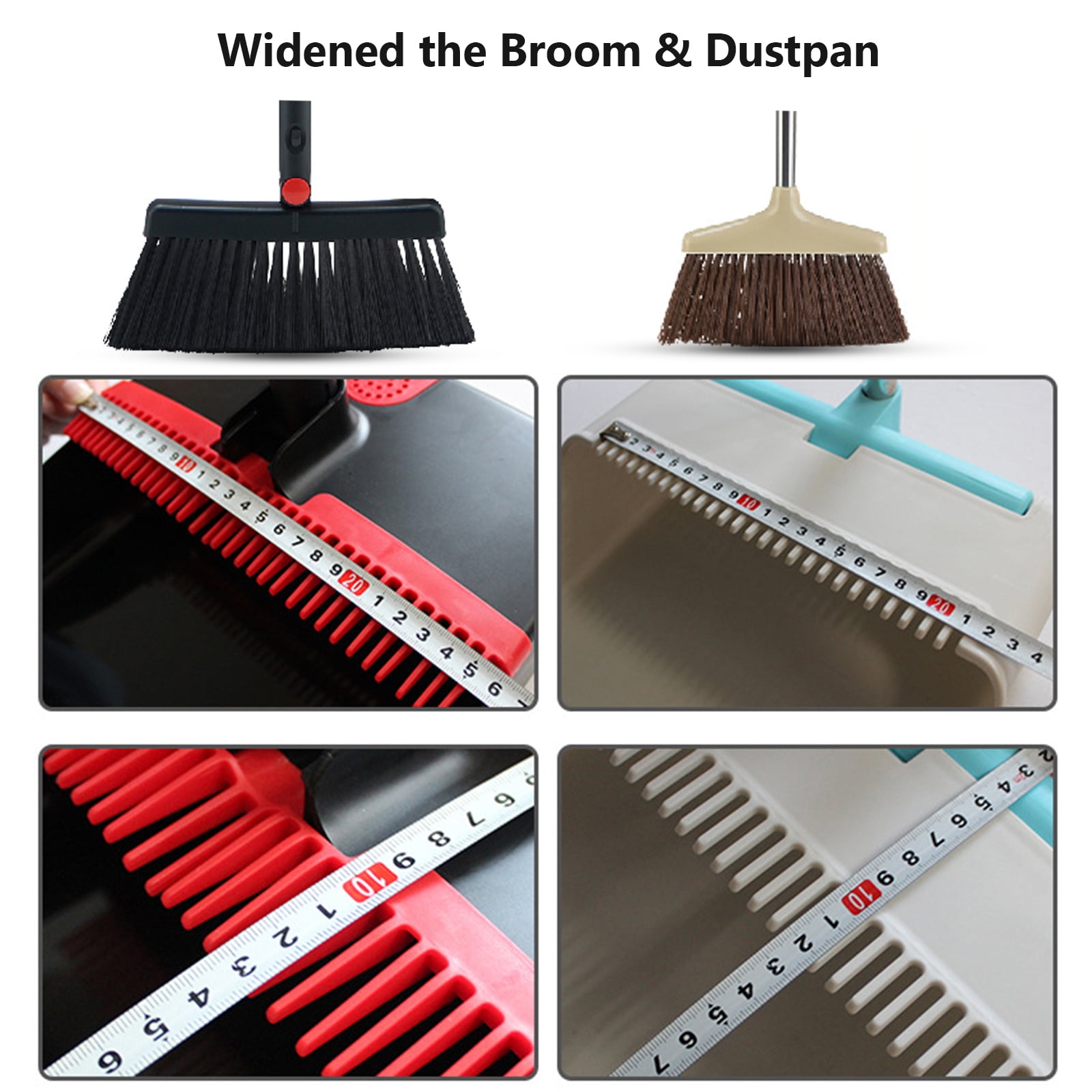 Big Broom Set and Folding Dustpan Cleaning Tools Floor Wiper Useful Home  Accessories Household Item Outdoor Smart Squeegee Sweep
