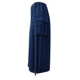 thumbnail image 5 of Women Casual And Trendy Solid Color Washed Denim Semi Elastic Waist Design Ribbon Work Skirt Alt Skirt Poodle Skirts for Women Skirt Overalls Spray Skirt Womens Skirts Long Skirt Pleated Sparkly Skirt, 5 of 7