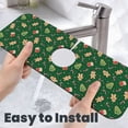 thumbnail image 6 of Logiee green Christmas Element Print Kitchen Sink Splash Guard Faucet Mat for Splash Guard Behind Faucet Drip Catcher for Kitchen,Bathroom,Sink Mat,Dish Drying Mat,Bathroom-15" X 5.5", 6 of 7