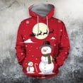 thumbnail image 2 of Suéter holgado con capucha para hombre y mujer de otoño e invierno con estampado navideño Fridja  ghj987+6671, 2 of 5