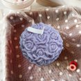 thumbnail image 6 of IPEWLEX Rose Flower Ball Scented Candle - Valentine's Day Aromatherapy, Natural Wax, Purple/Pink/White, 3.5x3.1in, 6 of 6