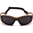 thumbnail image 2 of Carhartt Toccoa Safety Glasses - Anti-Fog Polycarbonate Lens - Gray/Tan Frame, 2 of 4