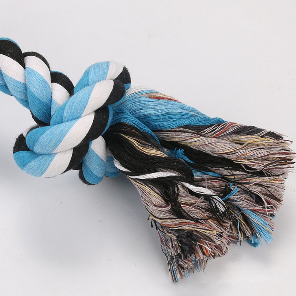 Strong Braided Dog Rope Toy with 5 Knots for Aggressive Chewer Interaction Teething Chewing Indoor Outdoor Exercise Toy